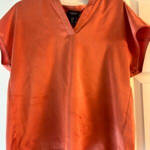 Jones New York Vivid Orange Blouse